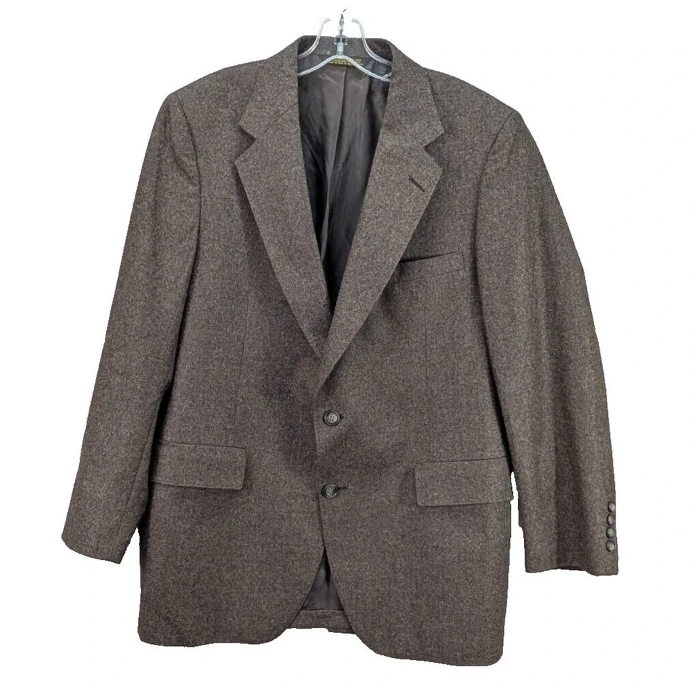 Vintage Stonehaven Pure Wool Herringbone Tweed Sport Coat Jacket Mens 42R Formal